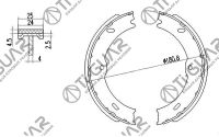 Тормозные колодки (РУЧНОГО ТОРМОЗА) TG-4524/FN0693* Ti·GUAR (комплект 4шт.) Тормозные колодки (РУЧНОГО ТОРМОЗА) TG-4524/FN0693* Ti·GUAR (комплект 4шт.)